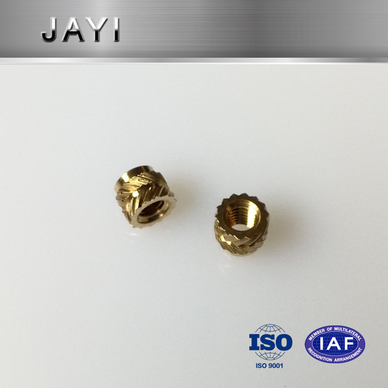 (JY221) M2 Brass Insert Nut, 45 Degree Twill Knurled According to DIN82 , Round Copper Nut