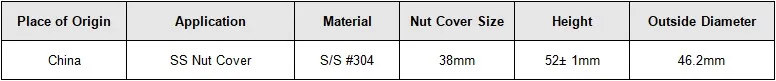(Z005) 38mm Wheel Nut Covers, Truck Nut Covers, Wheel Lug Covers, Wheel Nut Caps, for Trucks and for Bus, T304 Stainless Steel