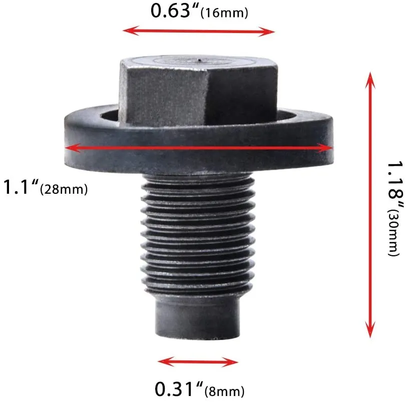 090-058 6034376 6035417 M06035417 323268 7041925 1/2-20 Oil Drain Plug for Dodge Grand Caravan RAM 1500 RAM 2500 RAM 3500