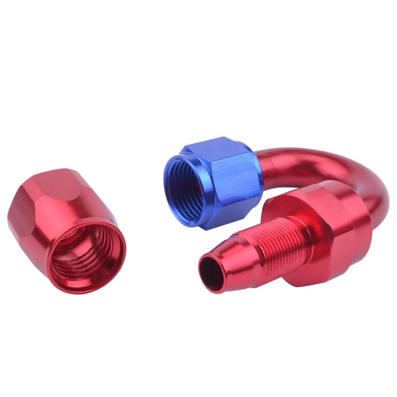 180 Degree An4 Red Blue Fittings an Swivel Hose End Fitting