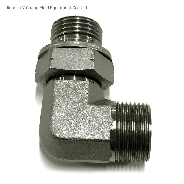1bh9-Og 90deg Bsp Male 60deg Seat/Metric Male L-Series Elbow Double Ferrule Hydraulic Tube Fittings