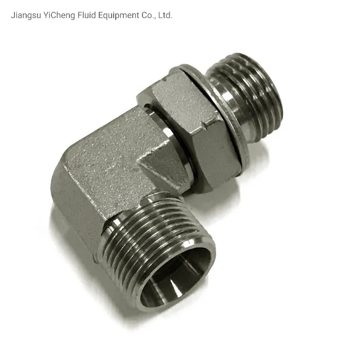 1bh9-Og 90deg Bsp Male 60deg Seat/Metric Male L-Series Elbow Double Ferrule Hydraulic Tube Fittings