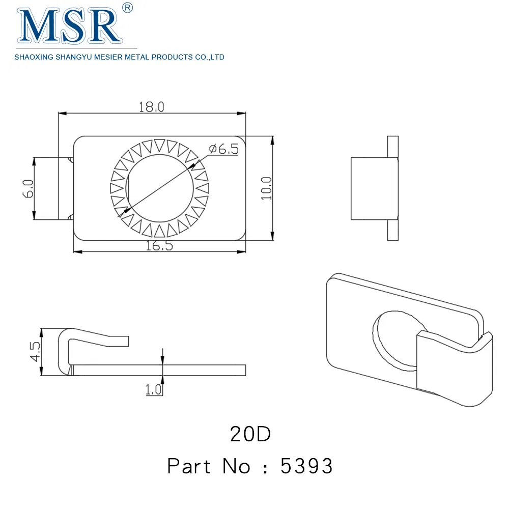 20d Aluminium Profiles Standard End Fasteners for Aluminum Building Extrusion