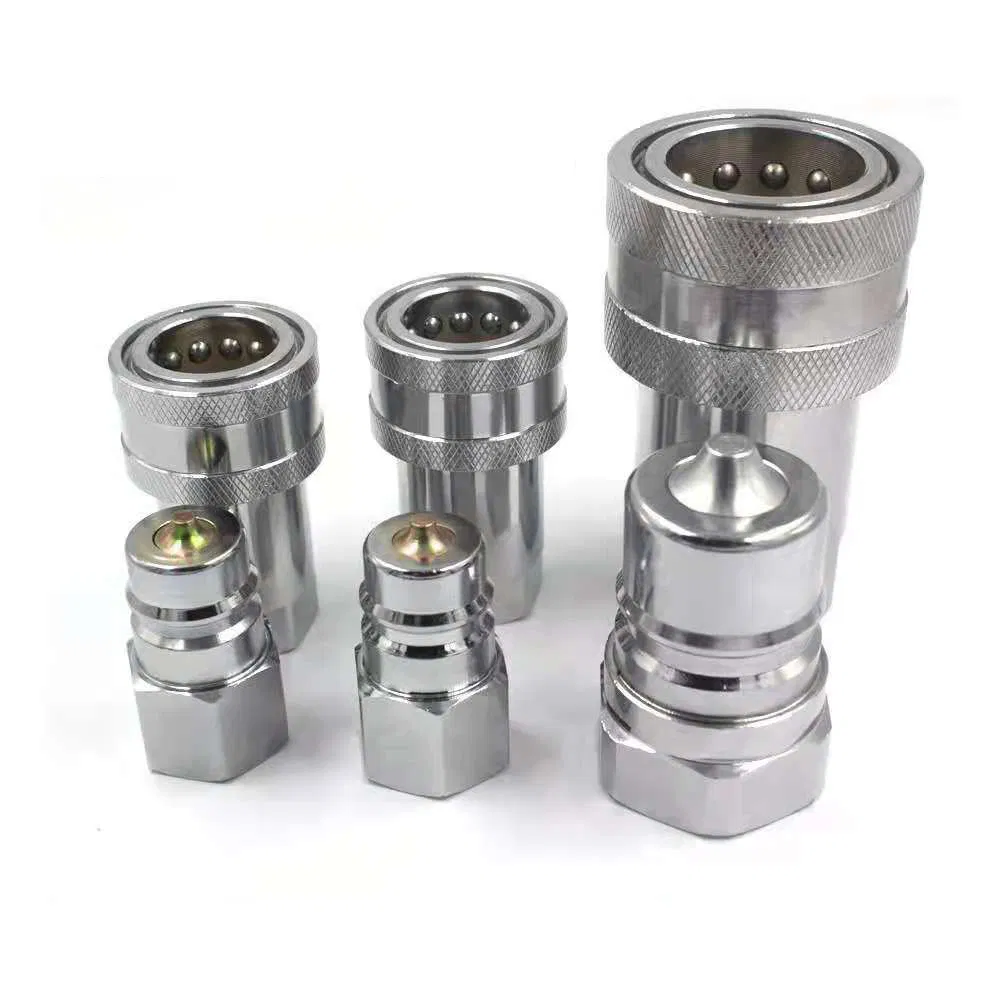 3/8 Inch Ball Valve NPT/Bsp Threaded Locked Type 10000psi/700bar High Pressure Hydraulic Disconnect Couplings for Jack