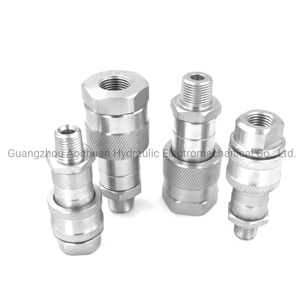 3/8 Inch Ball Valve NPT/ Bsp Threaded Locked Type 10000psi/700bar High Pressure Hydraulic Disconnect Couplings for Jack