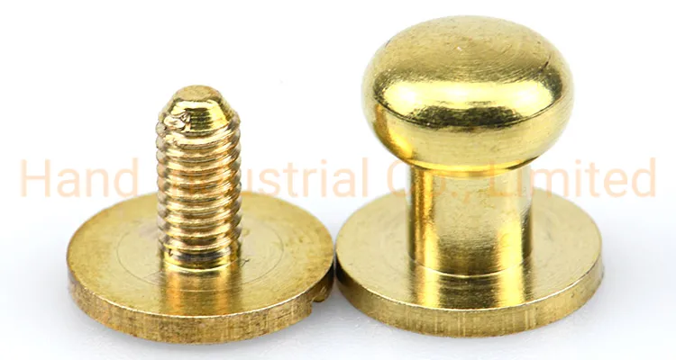 4 5 6 8 10mm Handbag Belt Leather Leash Nail Barrel Nut Connector Bolt Nipple Chicago Screw