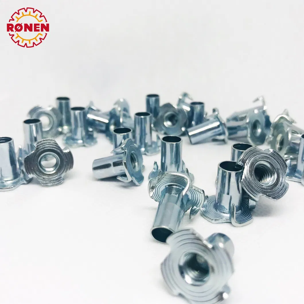 4 Prong DIN 1624 Furniture Tee Nut