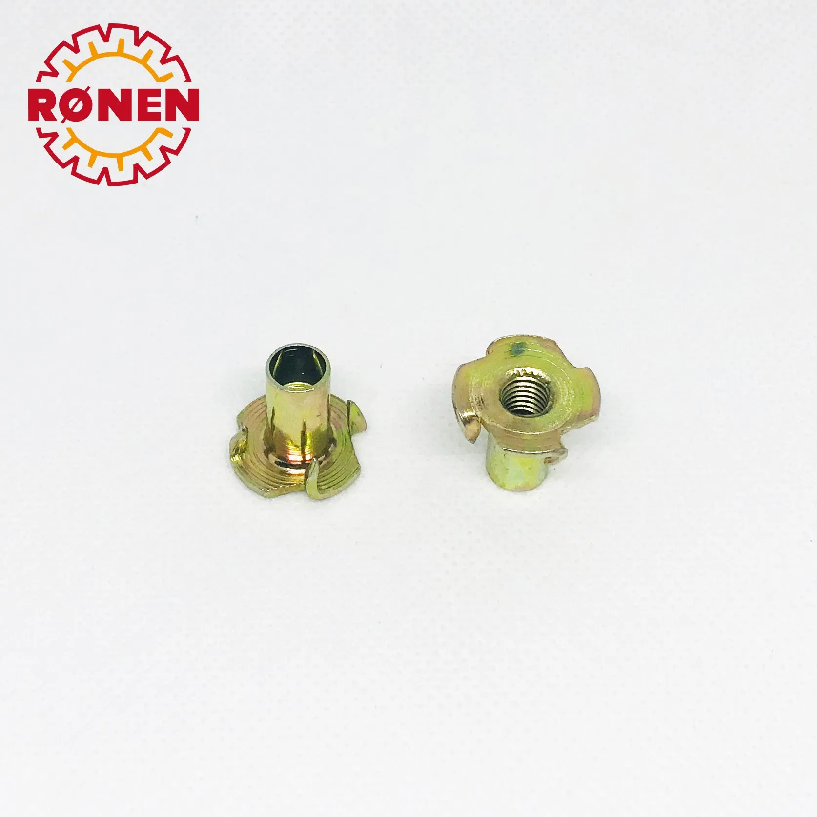 4 Prong DIN 1624 Furniture Tee Nut Four Prongs Zinc Plated T Nut
