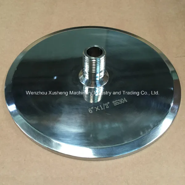 6" End Cap Ferrule with 1/2" NPT Male Pipe Thread