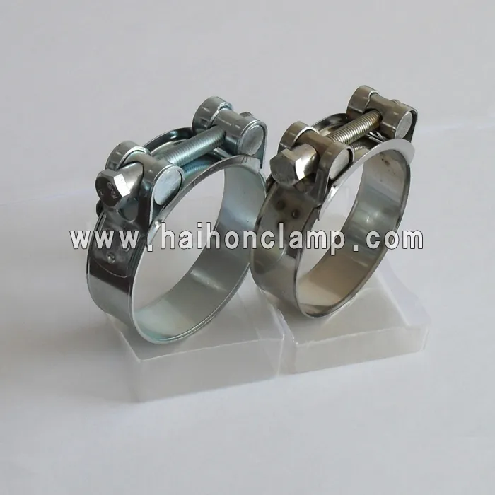 Adjustable Galvanized or Stainless Steel Heavy Duty Robust Hose Clamp
