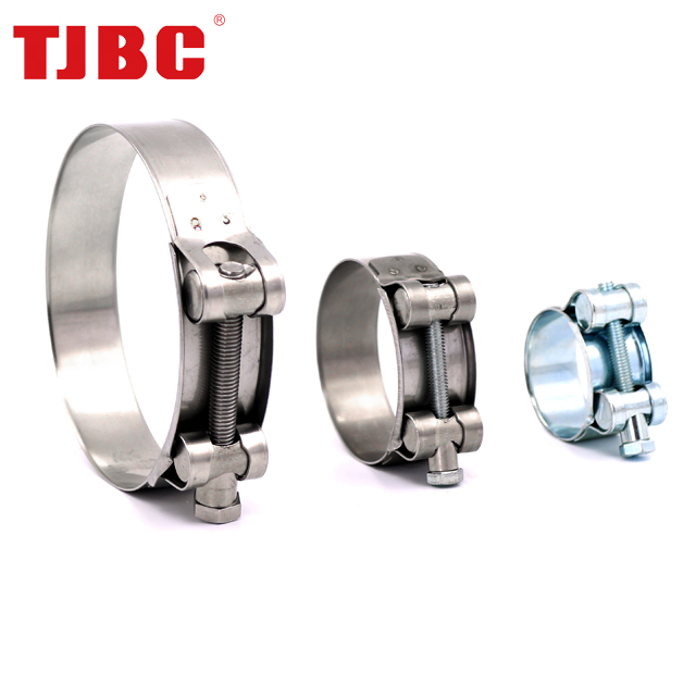 Adjustable Zinc Plated Steel T-Bolt Clamp Heavy Duty Single-Bolt Pipe Tube Hose Clamps Turbo Intake Intercooler, 64- 67mm