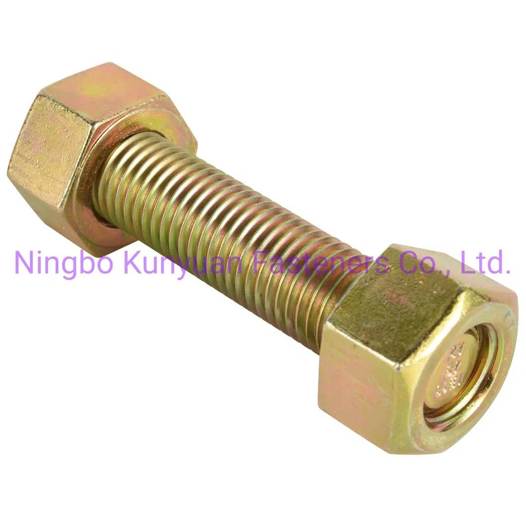 ASTM Standard A193/A193m Gr B7 Full Thread Stud Bolt with Self Color Nut and Bolt