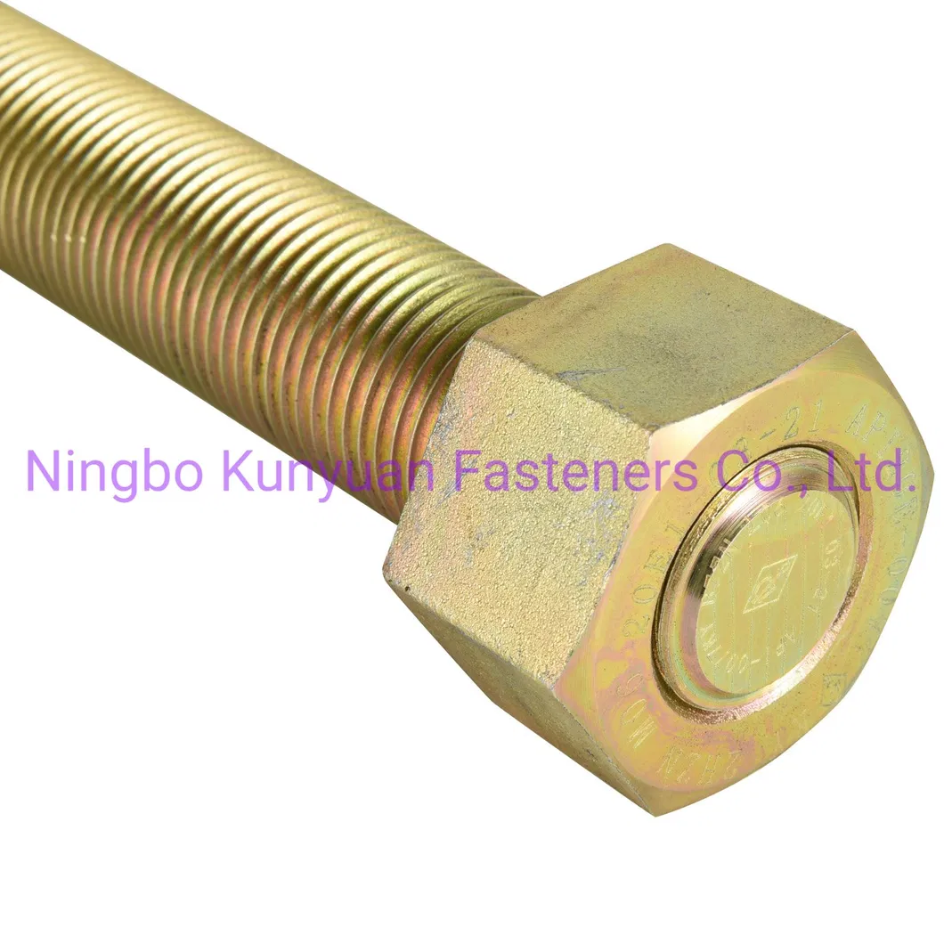 ASTM Standard A193/A193m Gr B7 Full Thread Stud Bolt with Self Color Nut and Bolt