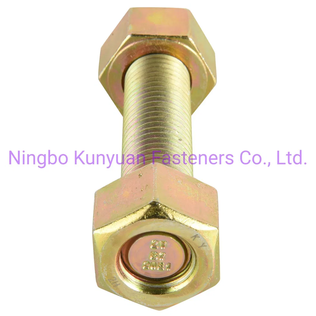 ASTM Standard A193/A193m Gr B7 Full Thread Stud Bolt with Self Color Nut and Bolt
