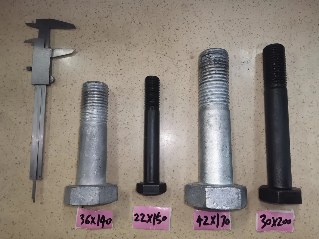 Black - Grade10.9 - M20 - as 1252 - Heavy Hexagon Head Bolt/Heavy Hex Bolt - Carbon Steel - 42CrMo/B7