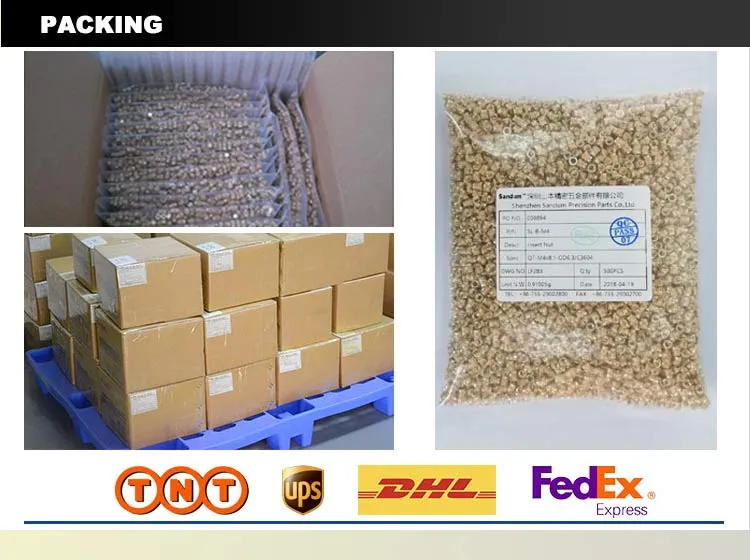 Bn 20003 Press-in Threaded Inserts for Thermoplastics and Thermosettings with Flange