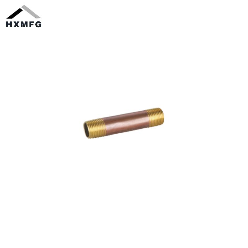 Brass Red Male Thread Extend Pipe Fitting Straight Nipple