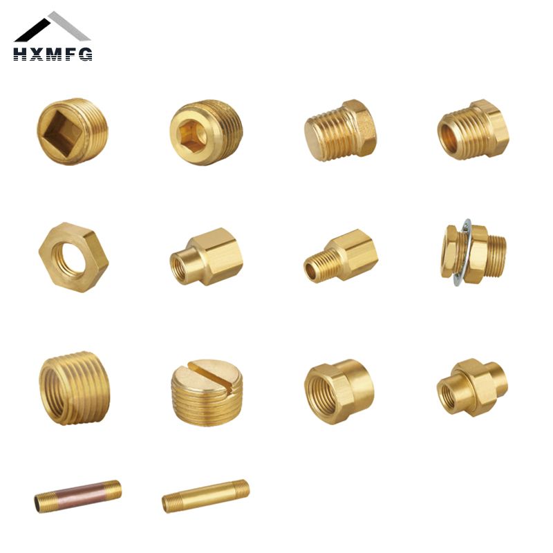 Brass Red Male Thread Extend Pipe Fitting Straight Nipple