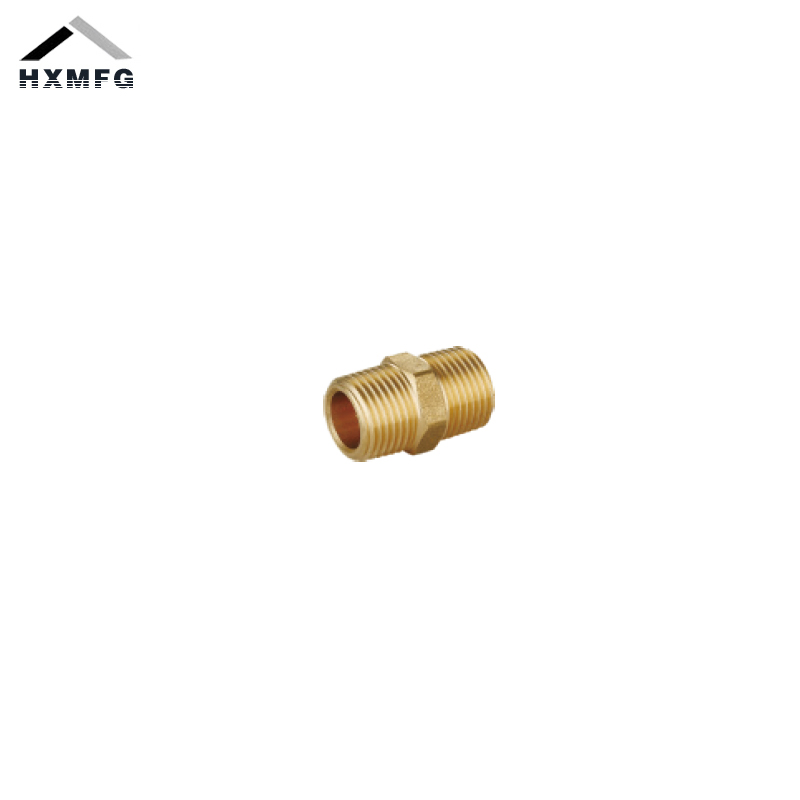 Brass Red Male Thread Extend Pipe Fitting Straight Nipple