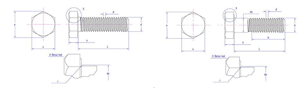 BS 1769 Unified Hexagon Head Bolt with Nuts
