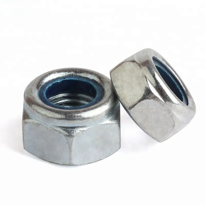 Carbon Steel DIN 985 M17 Galvanized Hex Nylon Lock Nuts