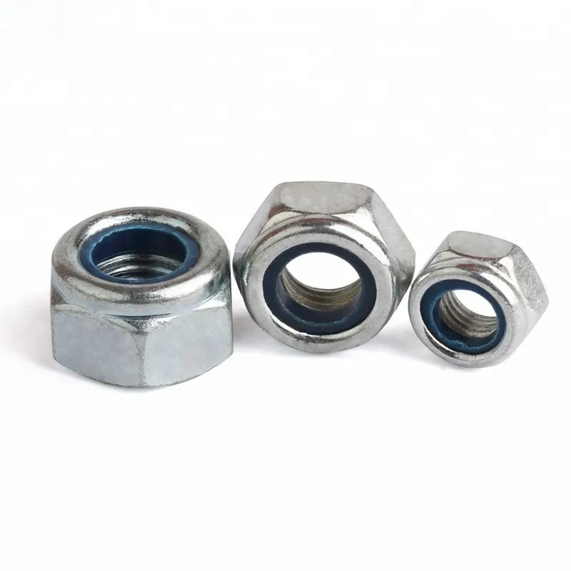 Carbon Steel DIN 985 M17 Galvanized Hex Nylon Lock Nuts
