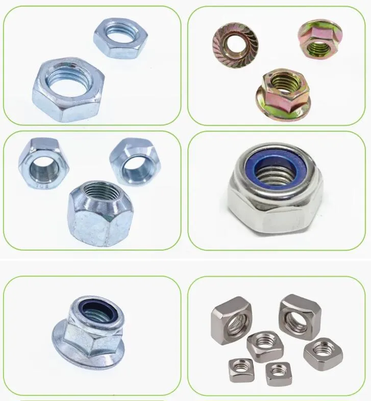 Carbon Steel DIN 985 M17 Galvanized Hex Nylon Lock Nuts