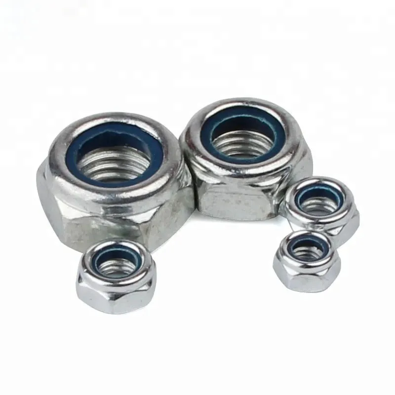 Carbon Steel DIN 985 M17 Galvanized Hex Nylon Lock Nuts