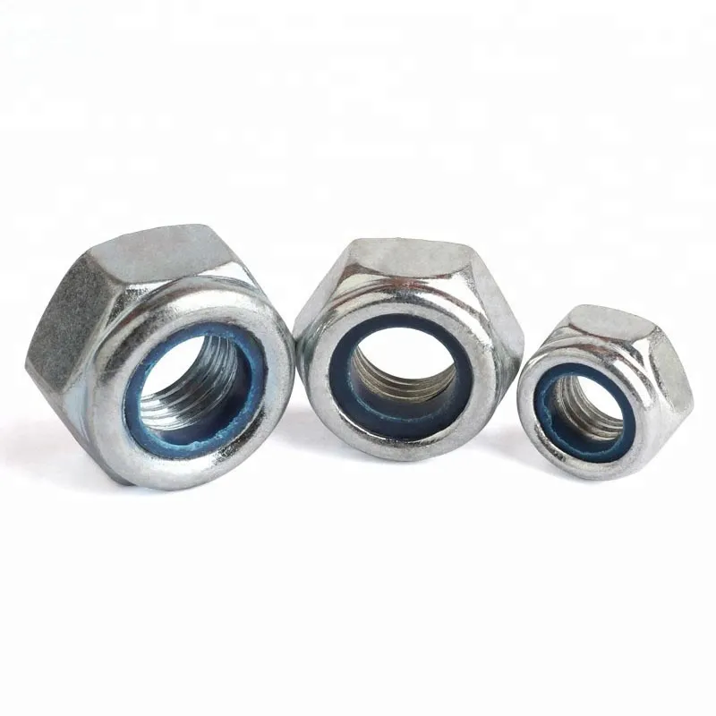 Carbon Steel DIN 985 M17 Galvanized Hex Nylon Lock Nuts