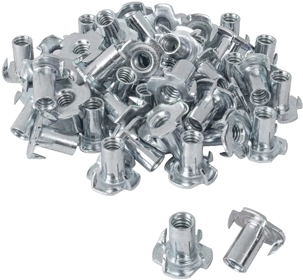Carbon Steel Galvanized Four Claw Nut Four Pronged Tee Nut Fastener DIN 1624 T-Nut