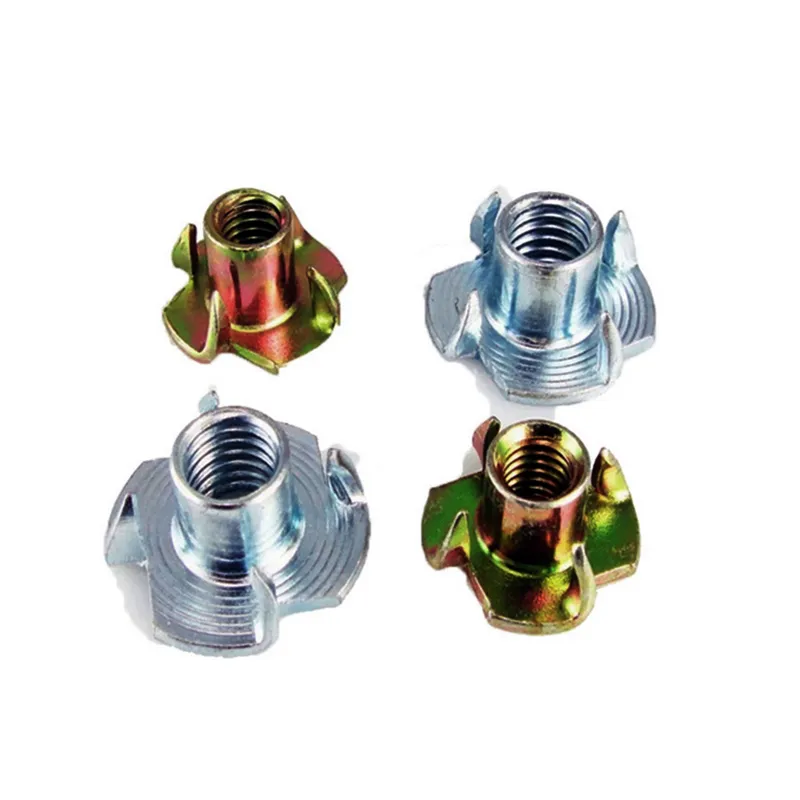 Carbon Steel Galvanized Four Claw Nut Four Pronged Tee Nut Fastener DIN 1624 T-Nut