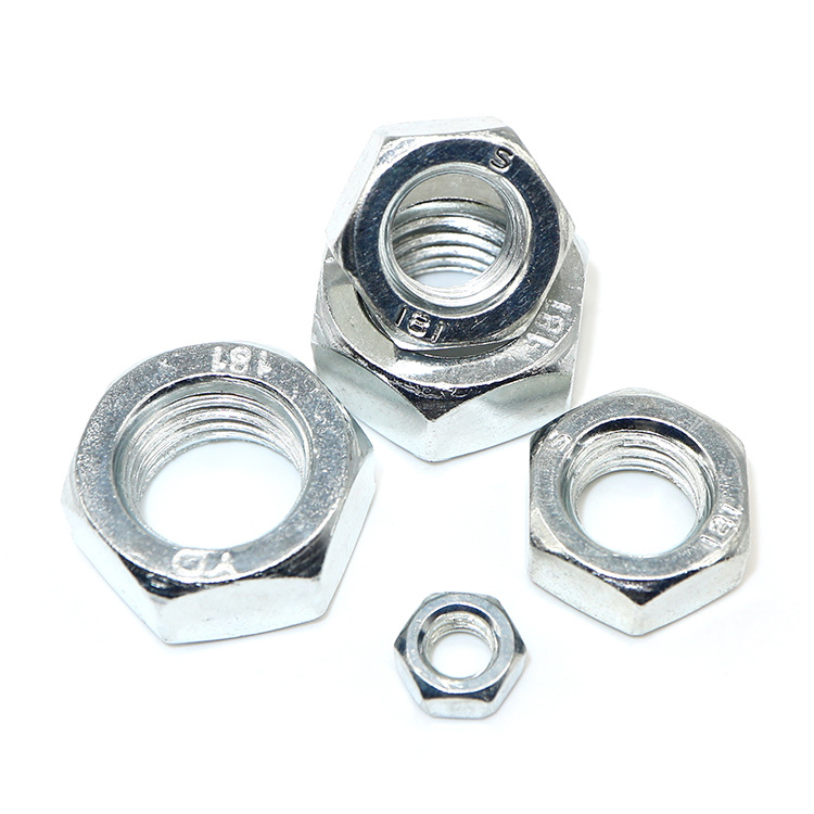 Carbon Steel Zinc Plated DIN934 Galvanized Hex Nuts