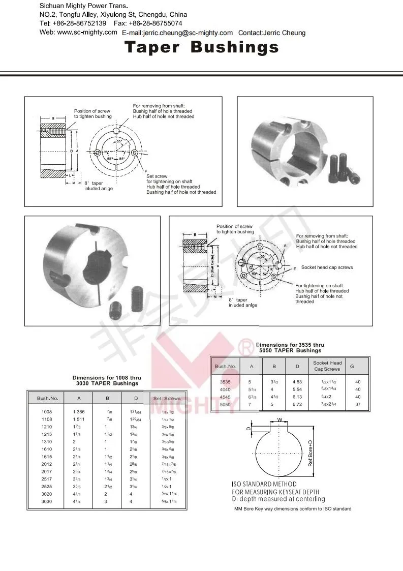 Cast Iron Steel Taper Lock Bush Taper Bore Bushing Taper Sleeve Tl1008 X 25mm