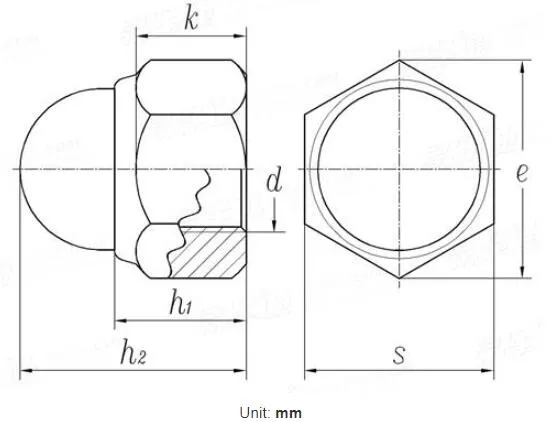 China Customized T Nut Hex Nut Colorful Aluminum Protective Nut DIN1587 Blind Nut Nylon Nut Dome Nut Crown Hex Nut Acorn Nut Cap Nut M2-M39