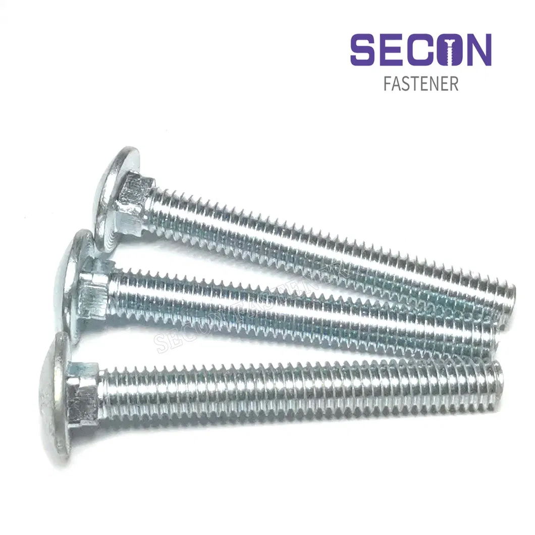 China Factroy Carriage Bolt with Mushroom Head and Square Neck, Half/Full/Unf/Unc Thread