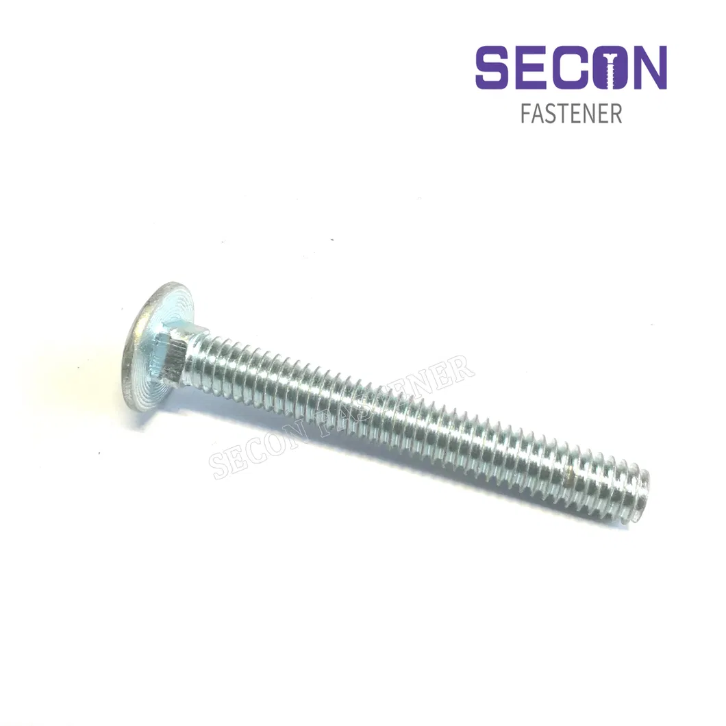 China Factroy Carriage Bolt with Mushroom Head and Square Neck, Half/Full/Unf/Unc Thread
