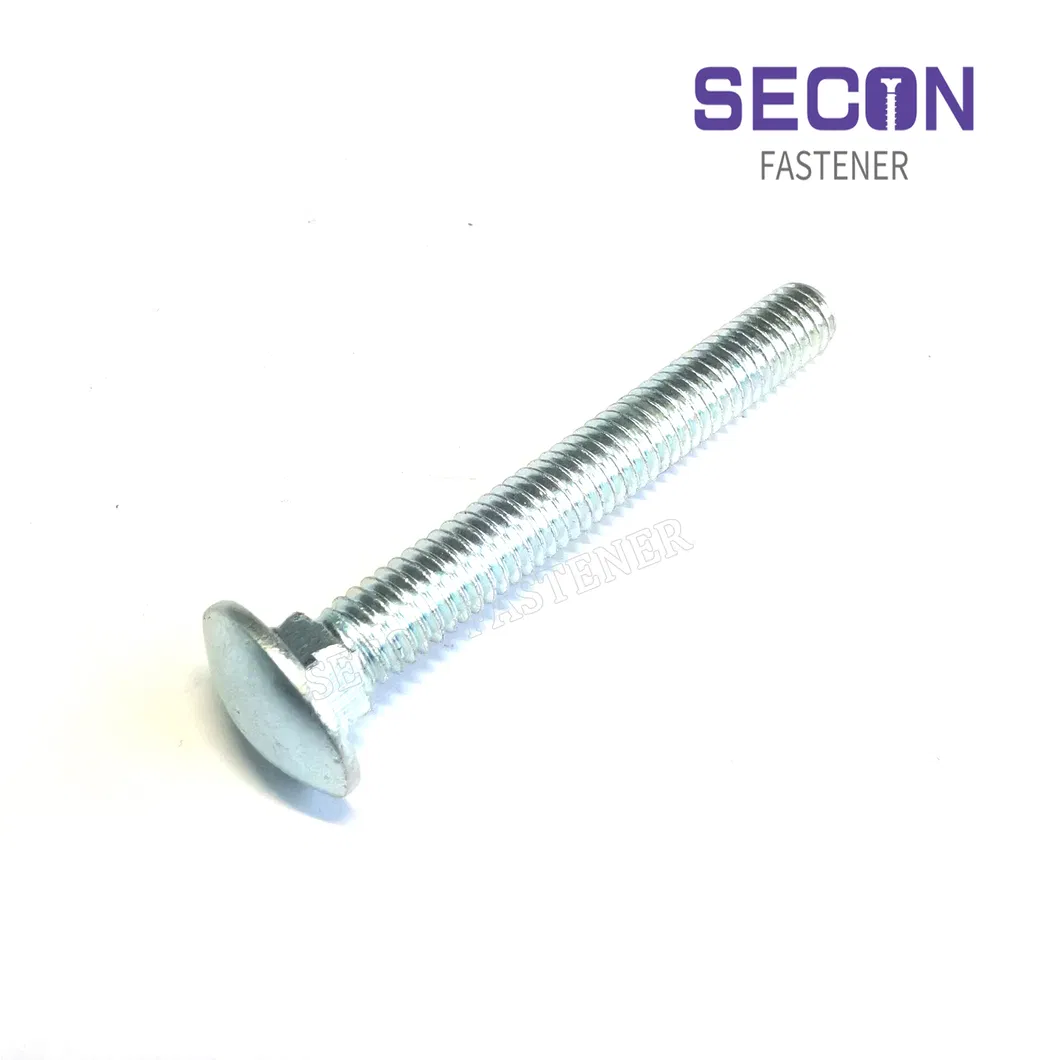 China Factroy Carriage Bolt with Mushroom Head and Square Neck, Half/Full/Unf/Unc Thread