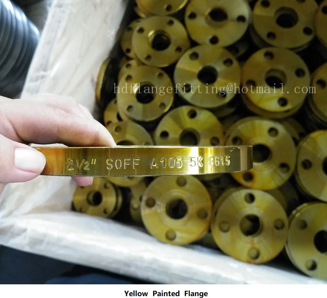 Class 150 /300/600 Black and Yellow Steel Flange 150lbs 300lbs 600lbs 1/2inch-24inch 10mm/12mm Thickness Flange