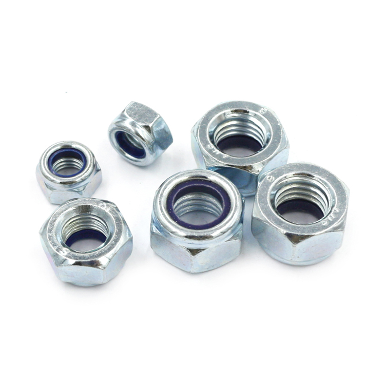 Class 5 8 10 ISO 10511 Uni 7474 Zinc Plated Electro Galvanized Flange Nylon Lock Nut