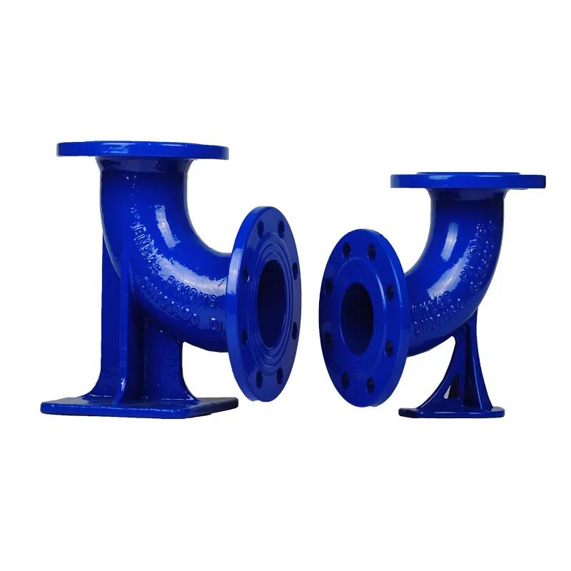 Compact Double Flanged Duckfoot Bend N80 En 545 and En 598 for Water Flanged Pipe Fittings