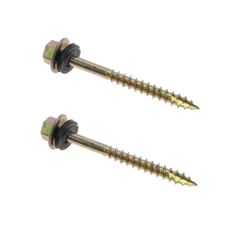 Customized Countersunk Hex Head Socket Flange Zinc Yellow Wood Screws