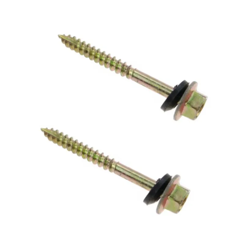 Customized Countersunk Hex Head Socket Flange Zinc Yellow Wood Screws