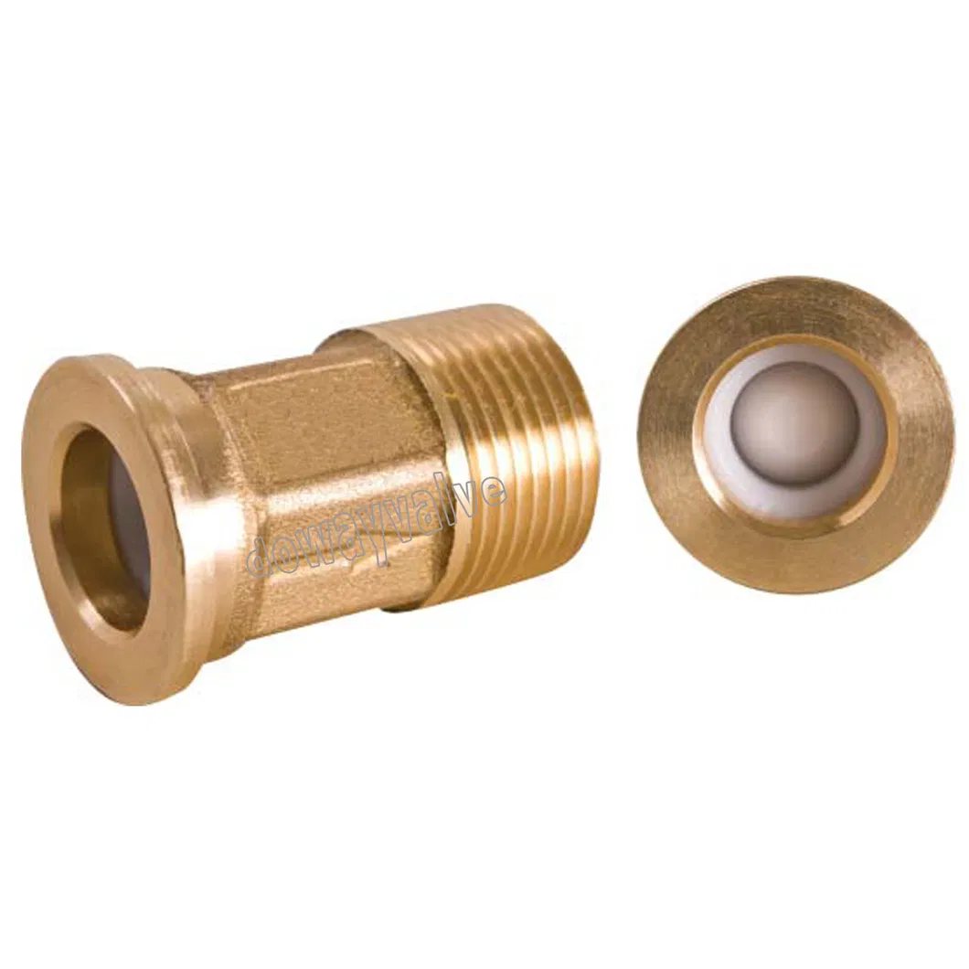 Customized Dzr Cw602n Brass Water Meter Connector with Gasket