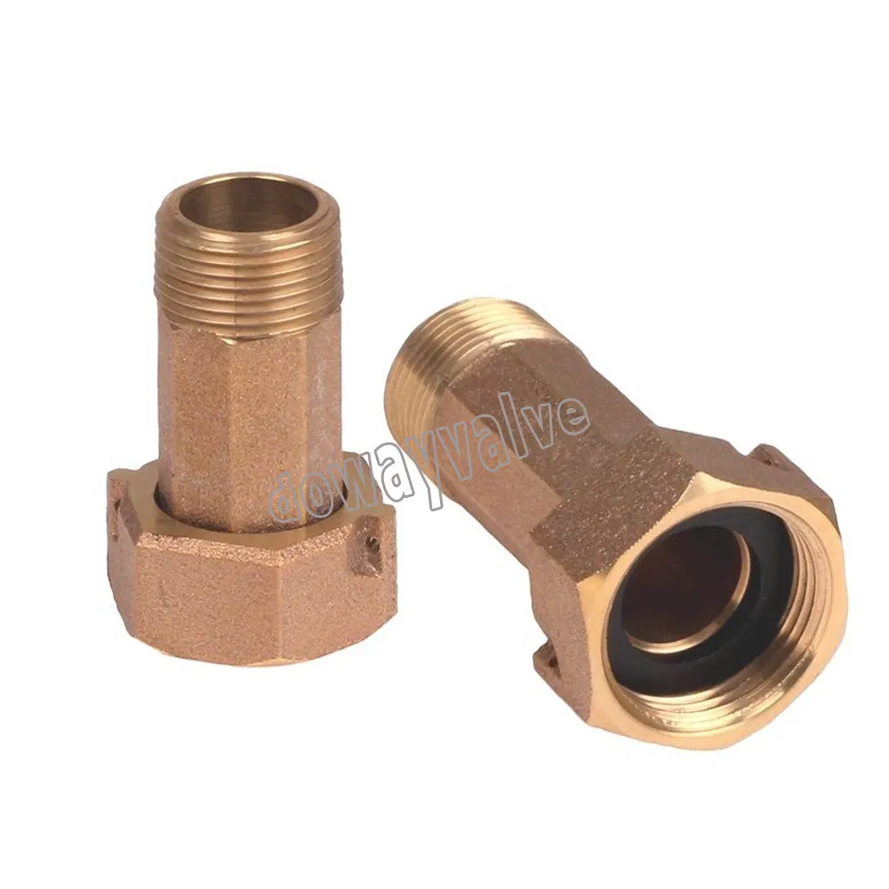 Customized Dzr Cw602n Brass Water Meter Connector with Gasket