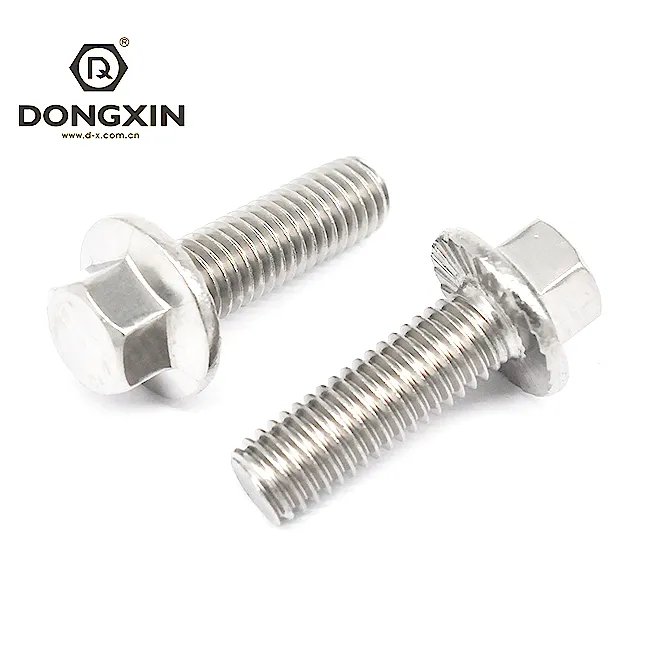 Customized Serrated Titanium Polishing Carbon Steel Hot Galvanizing Hexagon Flange Stainless Steel Hex Flange Bolt