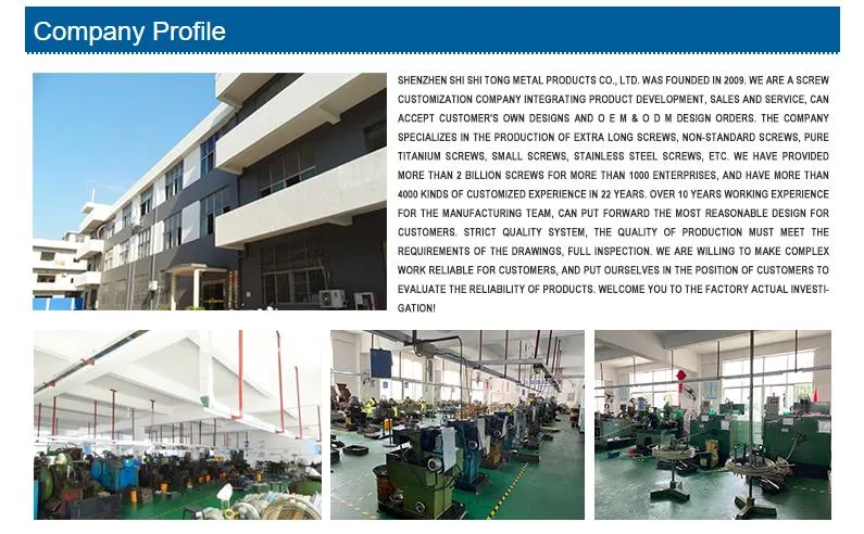 Customized Ta1 Titanium Flat Countersunk Head Phillips Shoulder Machine Screws