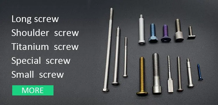 Customized Ta1 Titanium Flat Countersunk Head Phillips Shoulder Machine Screws