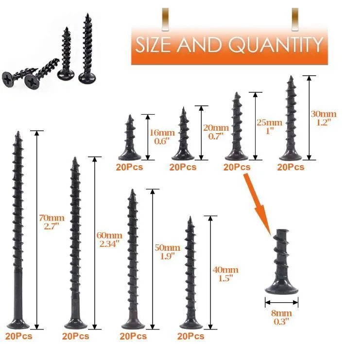 DIN 1022A Material Drywall Screws Black Phosphated.