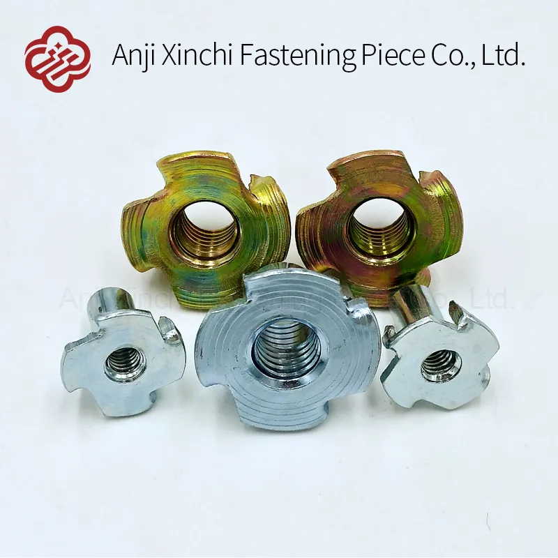 DIN 1624 Carbon Steel Galvanized Four Claw Nut T Nut Furniture Fastener