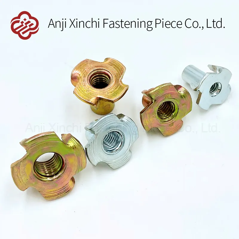 DIN 1624 Carbon Steel Galvanized Four Claw Nut T Nut Furniture Fastener